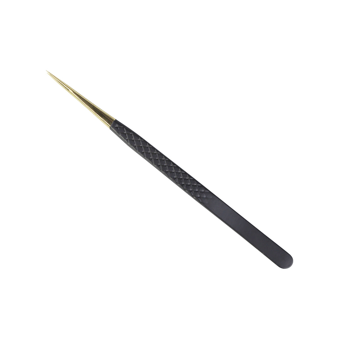 AL-Black Straight Isolation Tweezers For Eyelash Extension
