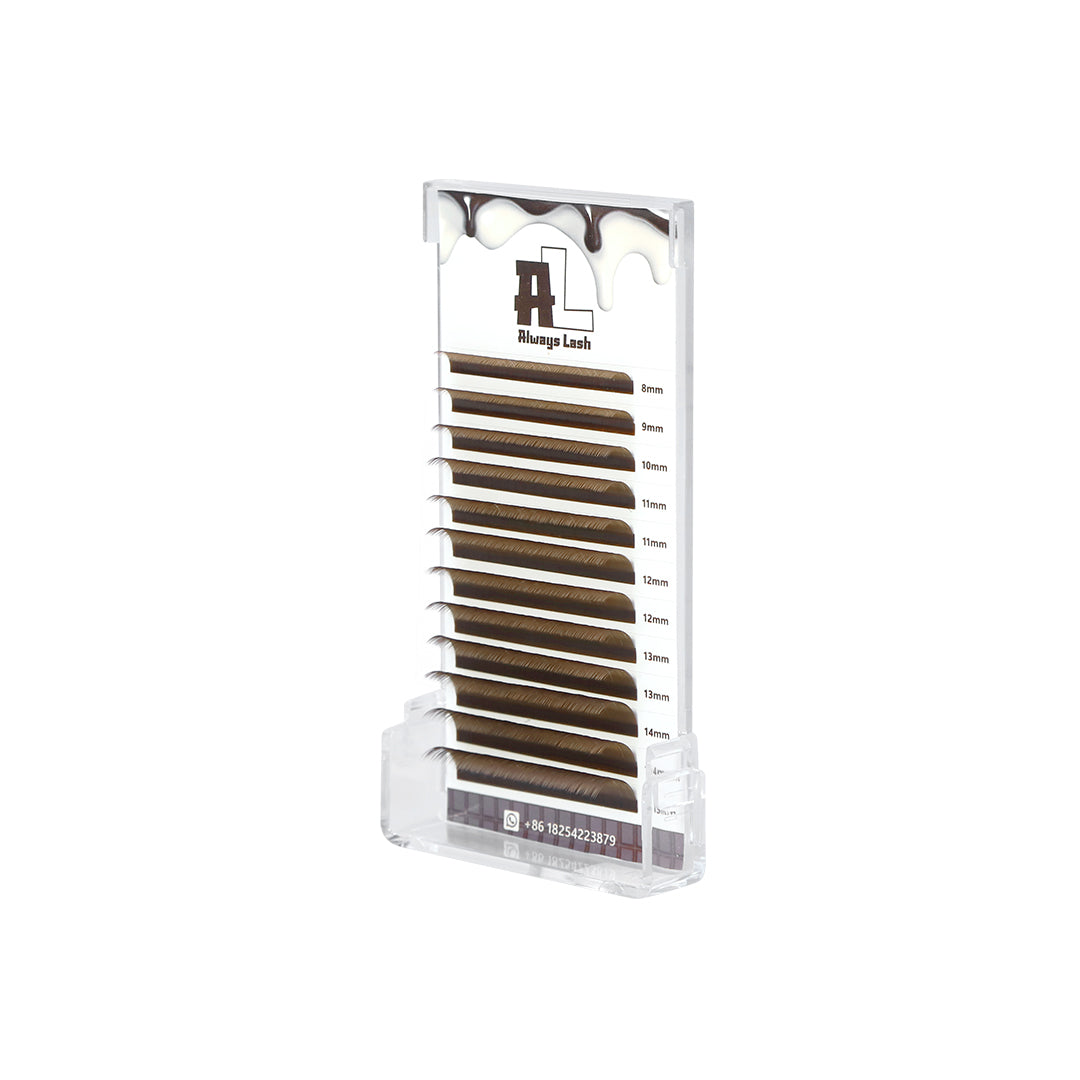 Always Light Brown Colored Lash 0.05mm False Mink Eyelashes