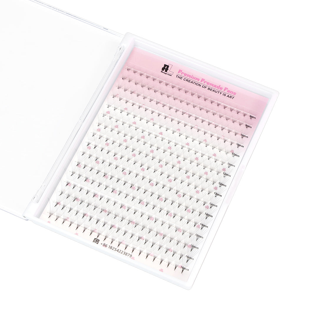 8D Large Tray 352 Fans 0.05mm Pointy Base Premade Volume Fans Lashes