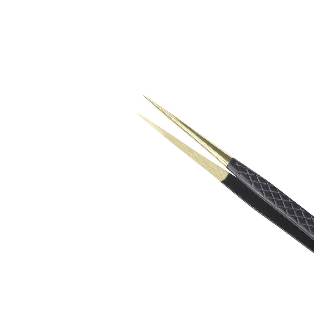 AL-Black Straight Isolation Tweezers For Eyelash Extension