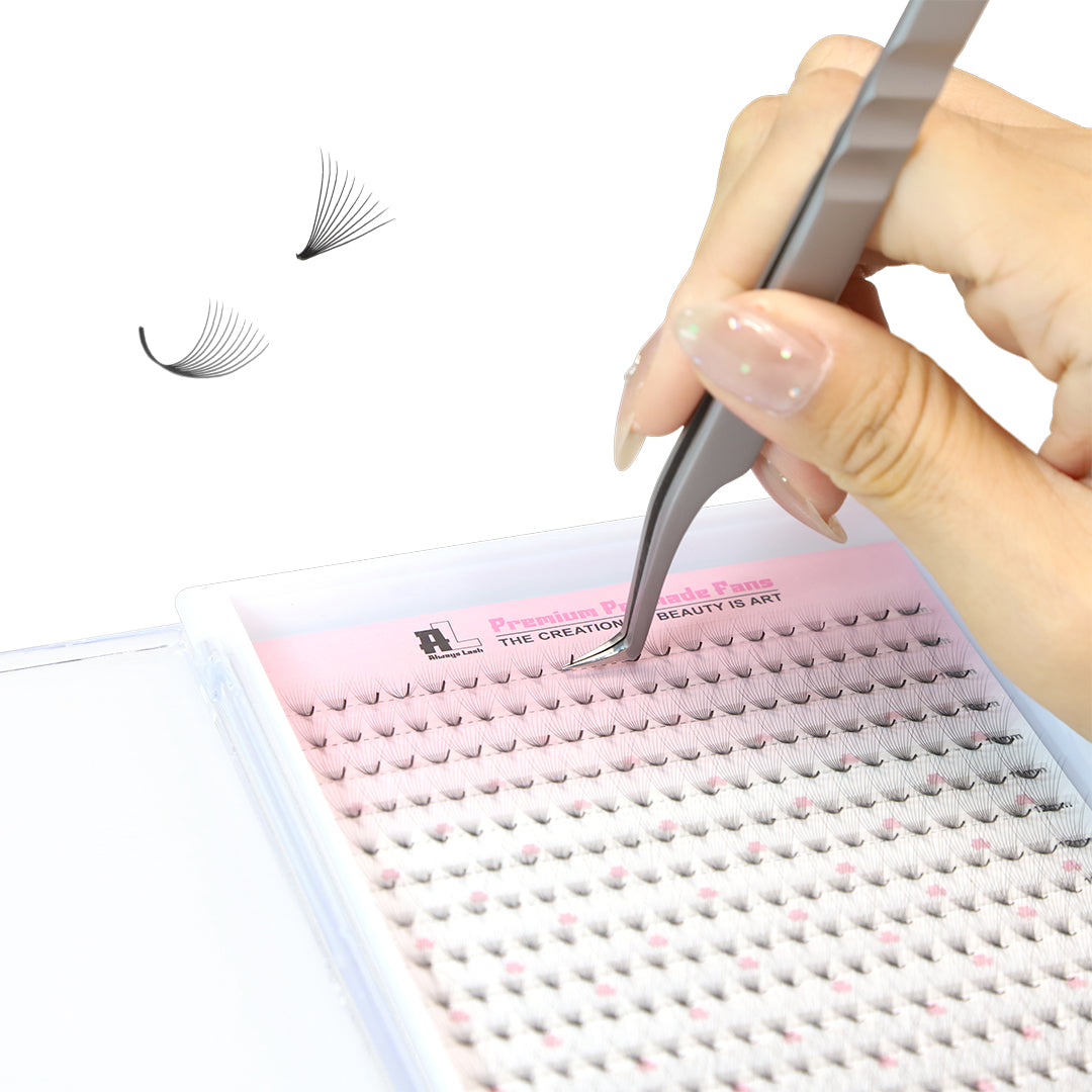 10D 0.07mm Large Tray 352 Fans Pointy Base Premade Volume Fans Lashes