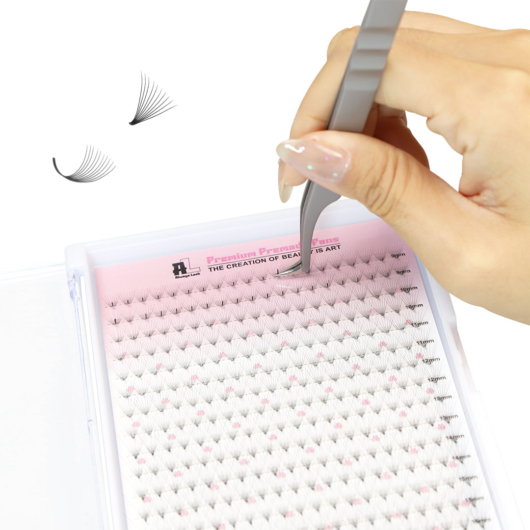 8D Large Tray 352 Fans 0.05mm Pointy Base Premade Volume Fans Lashes