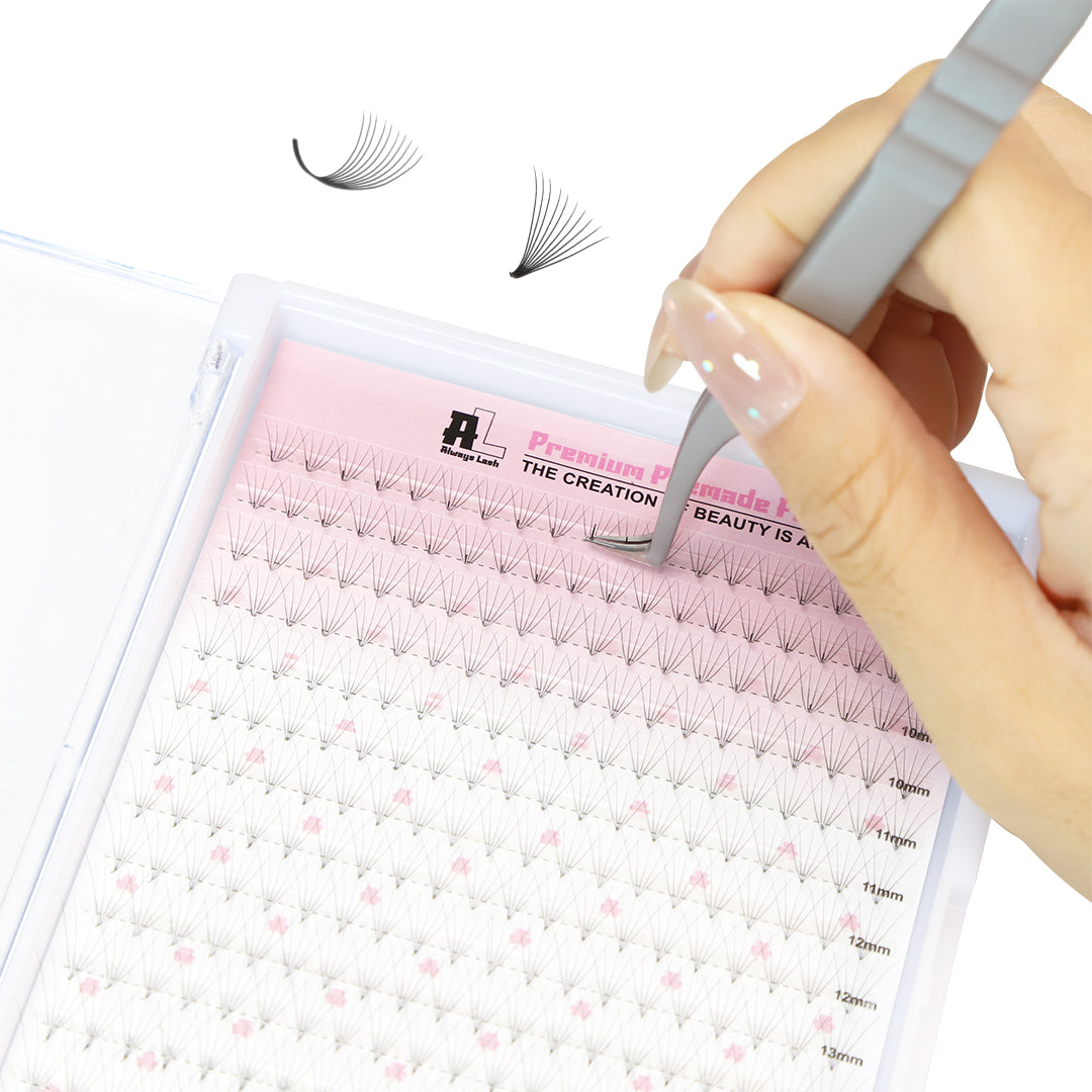 5D 0.07mm Large Tray 352 Fans Pointy Base Premade Volume Fans Lashes