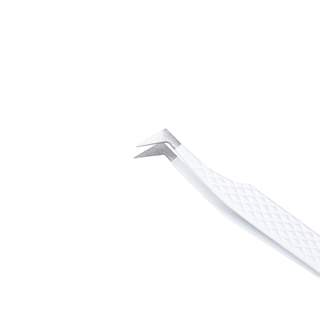 AL-01 Fiber Tip White Dust Mega Volume Tweezers